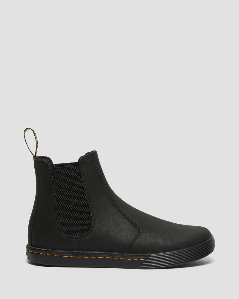 Black Women's Dr Martens Makela Leather Casual Chelsea Boots | CA 126JPQ